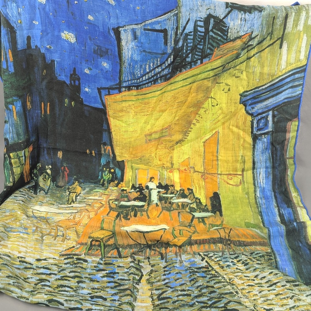 PoeticEHome Van Gogh Cafe Terrace at Night Large Square Scarf Gift Box